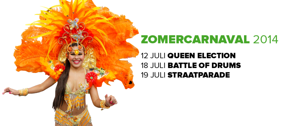 The largest street carnival is the Summer Caribbean Carnival in Rotterdam. More than 1.000.000 visitors will fill the streets in Rotterdam